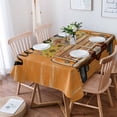 thumbnail image 4 of Orange Truck Squirrel Rectangle Tablecloths 60x90,Thanksgiving Fall Blue Green Pumpkins Table Cloth Table Cover Indoor/Outdoor Tabletop Decor for Wedding Holiday Party Dinner Baby Shower, 4 of 7