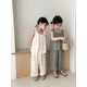 thumbnail image 5 of Conjuntos de chaleco con estilo para niña, Top sin mangas con tirantes con volantes y pantalones de pierna ancha, trajes de camisola para niño, 2 uds., 5 of 6