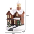 thumbnail image 4 of de decoración de escritorio Led de nieve de de Navidad de resina de 4 piezas Yotijar Casa de miniaturas de resina, 4 of 10