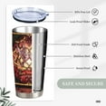 thumbnail image 4 of Stained Glass Love Birds Valentine’s Day Tumbler, Double-Wall Insulated Stainless Steel Travel Mug, Romantic Gift for Her, 4 of 9