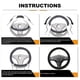 thumbnail image 4 of Auto Heated Steering Wheel Cover 12v 15 In Car Universal Winter Steering Wheel Heating Hand Warmer Wheel Protectivecover, 4 of 4