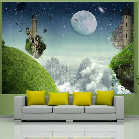 Tiptophomedecor Fiction Wallpaper Wall Mural - Flight Over The Mountains