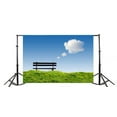 thumbnail image 3 of ABPHOTO 7x5t Photography Backdrop Nature Green Grass Field Wooden Chair Blue Sky White Cloud Ric Photo Background Backdrops, 3 of 4