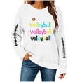 thumbnail image 4 of Trikvn Volleyball Graphic Sweatshirts for Women Casual Crewneck Long Sleeve Pullovers Fall Sports Fan Tops Letter Print Comfortable Activewear, 4 of 8