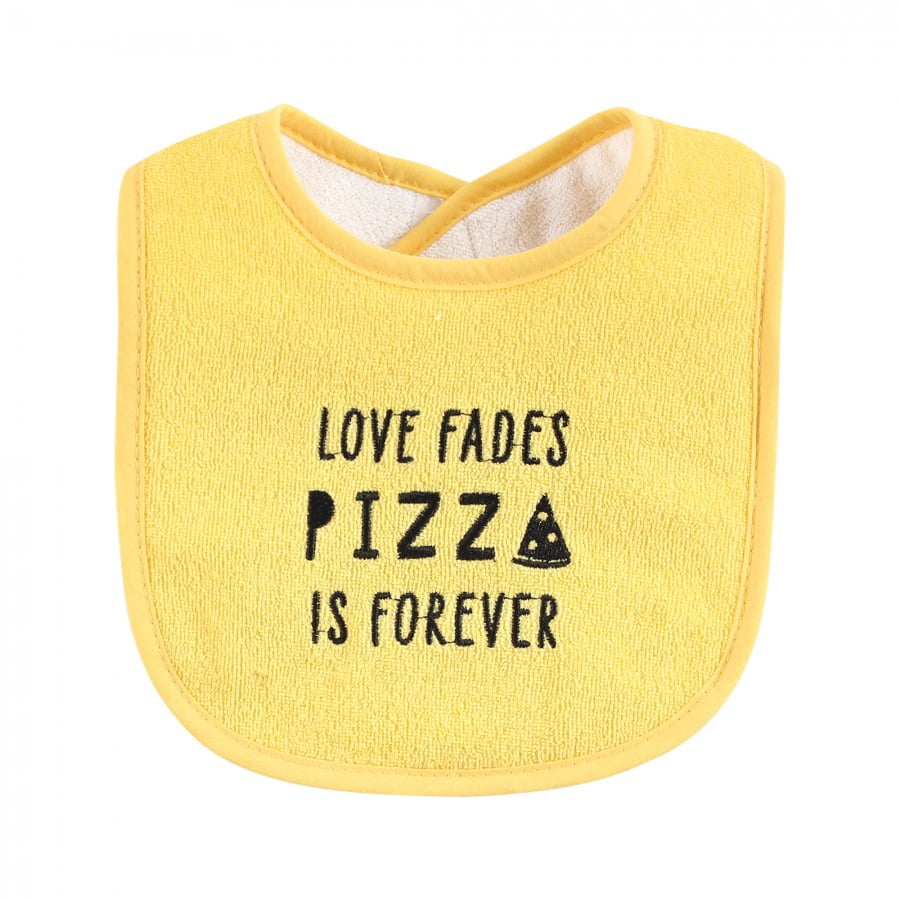 Hudson Baby Unisex Baby Cotton Terry Drooler Bibs with Fiber Filling, Pizza Taco, One Size