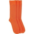 thumbnail image 5 of ToBeInStyle Pack of 3 Unisex Colorful One Size Fits Most Dress Crew Socks - Salmon, 5 of 6