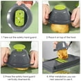 thumbnail image 4 of Vegetable Chopper, 15 in 1 Food Chopper, Manual Hand Chopper,Pro Onion Chopper Veggie Cutter Garlic Chopper, Multifunctional Dicer Slap Press Slicer Chopper with 8 Blades, Container, Hand Guard, 4 of 7