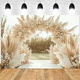 thumbnail image 2 of Boho Floral Archway Wedding Backdrop Bohemian Pampas Grass Bridal Shower Photography Background Boho Lawn Newborn Baby Shower Birthday Party Decorations Banner Photo Booth Props, 2 of 5