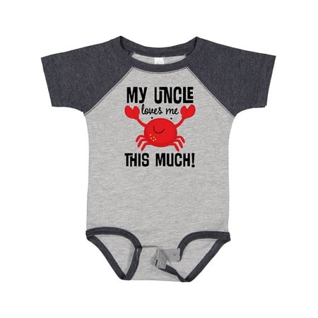 

Inktastic Uncle Loves Me Childs Crab Gift Baby Boy or Baby Girl Bodysuit