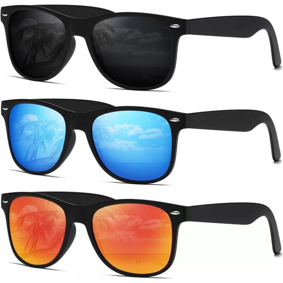 Sunglasses Men Polarized for Mens Womens Retro Mirror Lens Driving Fishing UV Protection