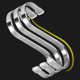 thumbnail image 1 of 10 ganchos en forma de S de acero inoxidable (grandes), 1 of 5