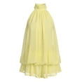 thumbnail image 4 of cocolona Womens Summer Halter Pleated Dress Fashion Casual Solid Color Mini Dress Vacation Beach Sundress, 4 of 6