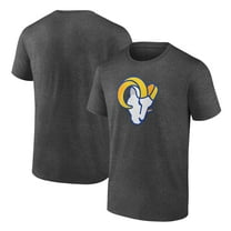 Men's Fanatics Heather Charcoal Los Angeles Rams Primary Logo T-Shirt