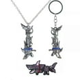 thumbnail image 1 of Game League Of Legends Keychain Game Character Jinx Cannon Weapon Model Necklace Keyring For Women Men Backpack Charm Gifts, 1 of 5