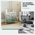 thumbnail image 4 of Costway 12-Drawer Rolling Art & Craft Storage Cart with Removable Drawers, Metal Frame, Lockable Wheels Gradient Green, 4 of 6