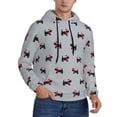 thumbnail image 2 of Wukai Polka Dot Christmas Dog Print Men Hoodies Fleece Sweatshirts Long Sleeve Sweaters Pullover Fall Outfits Winter Clothes-Small, 2 of 7