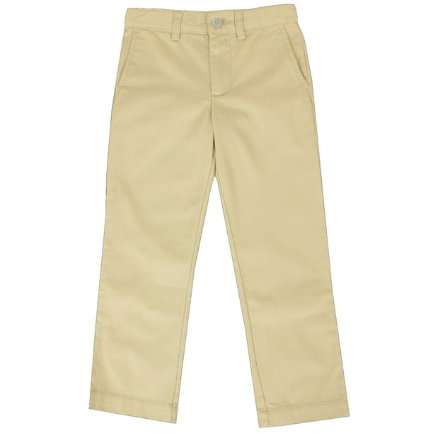 GBH Boys Slim Straight Flat Front School Uniform Pants(Little Boys,Big Boys)