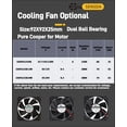 thumbnail image 1 of 801 #802 #803 #804 Enclosure Cabinet Ventilator Filter Kits AC EC 115V 230V DC 12V 24V Cooling Fan Dustproof Waterproof IP44 802 92X25mm Fan DC 12V, 1 of 6