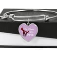 thumbnail image 2 of To Mom With Love Heart Bangle Stainless Steel or 18k Gold 18-22", 2 of 7