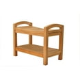 thumbnail image 2 of Grade-A Teak Wood Madrid Shower Seat 24" Outdoor Patio Stool Bench, 2 of 4