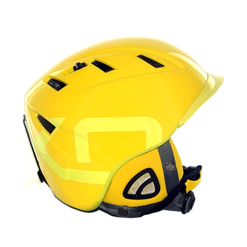 Briko 10.0 Contest Ski Helmet Cross Yellow w Contest ears included Large 59-60 CM by SOGEN SPORTS INC.