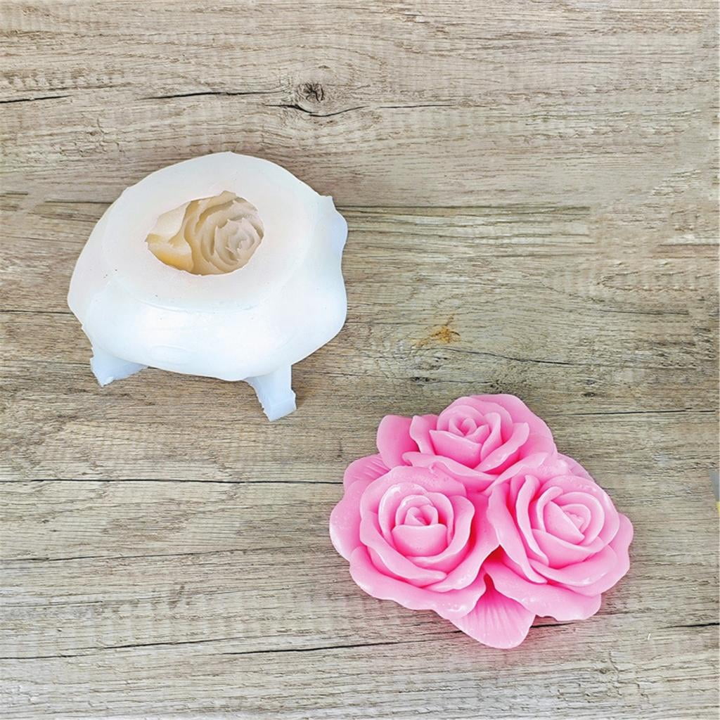 Osdhezcn Multifuntional Silicone Candle Mold Crafting Molds 3D Flower Molds Hand-Making Supplies Present for Crafting Enthusiasts