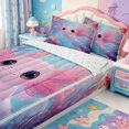 thumbnail image 3 of Manfei Kawaii Axolotl Zipper Twin Comforter Sets with Fitted Sheet and 2 Pillowcases,Ocean Amphibian Print Zipper Bedding Set,Reversible,4 Pieces, 3 of 7