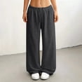 thumbnail image 2 of Womens Sweatpants Elastic Waist Baggy Soft Comfy Active Casual Snow Pants Womens Dark Gray M, 2 of 8