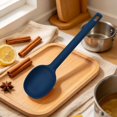 thumbnail image 4 of Silicone Cooking Spoons 11 Inch Heat Resistant Kitchen Spoons for Mixing, Serving and Stirring Large Non Stick Basting Utensils, Cooking Utensil for Kitchen Cooking Baking Stirring,Z1-Dark Blue, 4 of 7