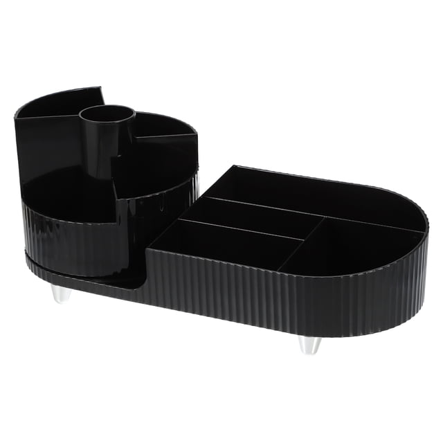 Organizador de maquillaje giratorio Unique Bargains negro 360 grados