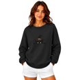 thumbnail image 5 of Funny Halloween Sweatshirts for Women Spooky Vibes Only Crewneck Fall Outfits Cute Ghost Graphic Tops for Autumn, 5 of 6