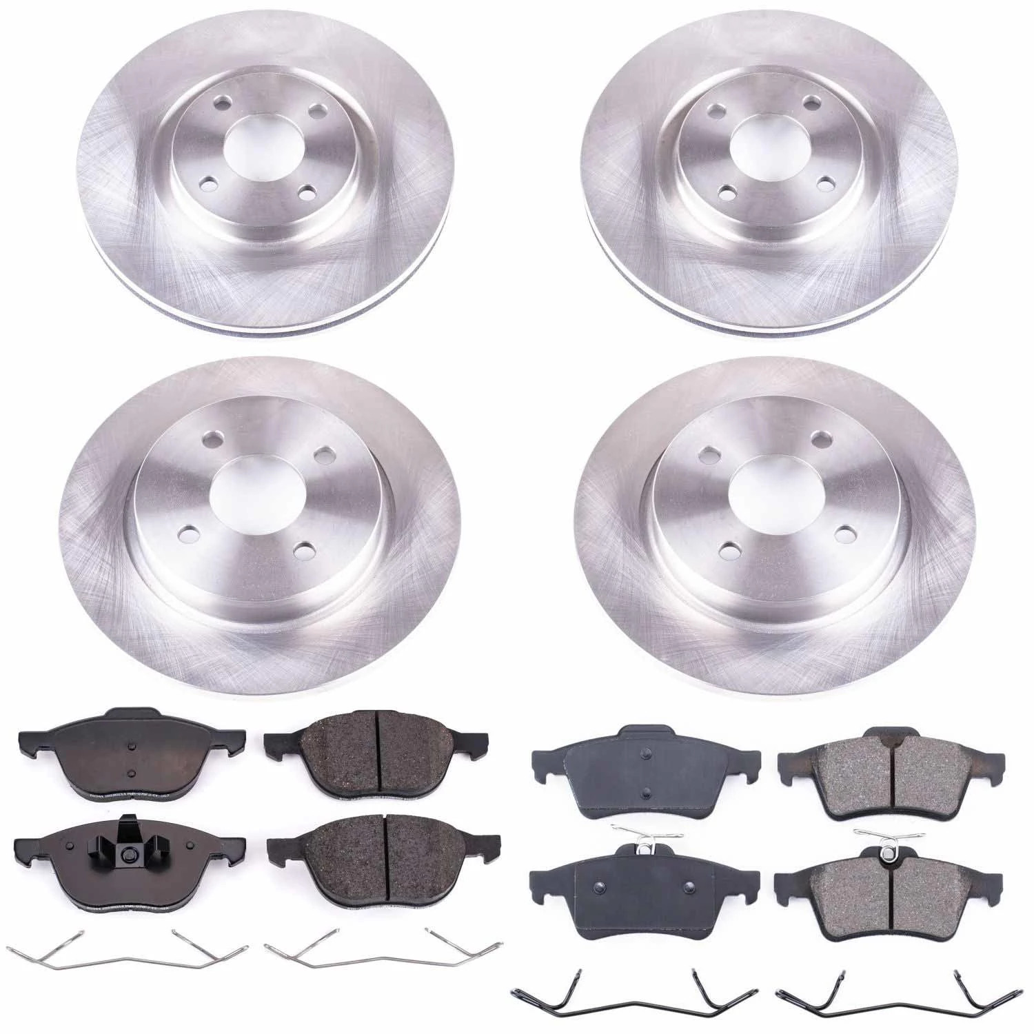 PowerStop Front and Rear Stock Replacement Brake Pad and Rotor Kit Fits: FORD Select Models KOE7911