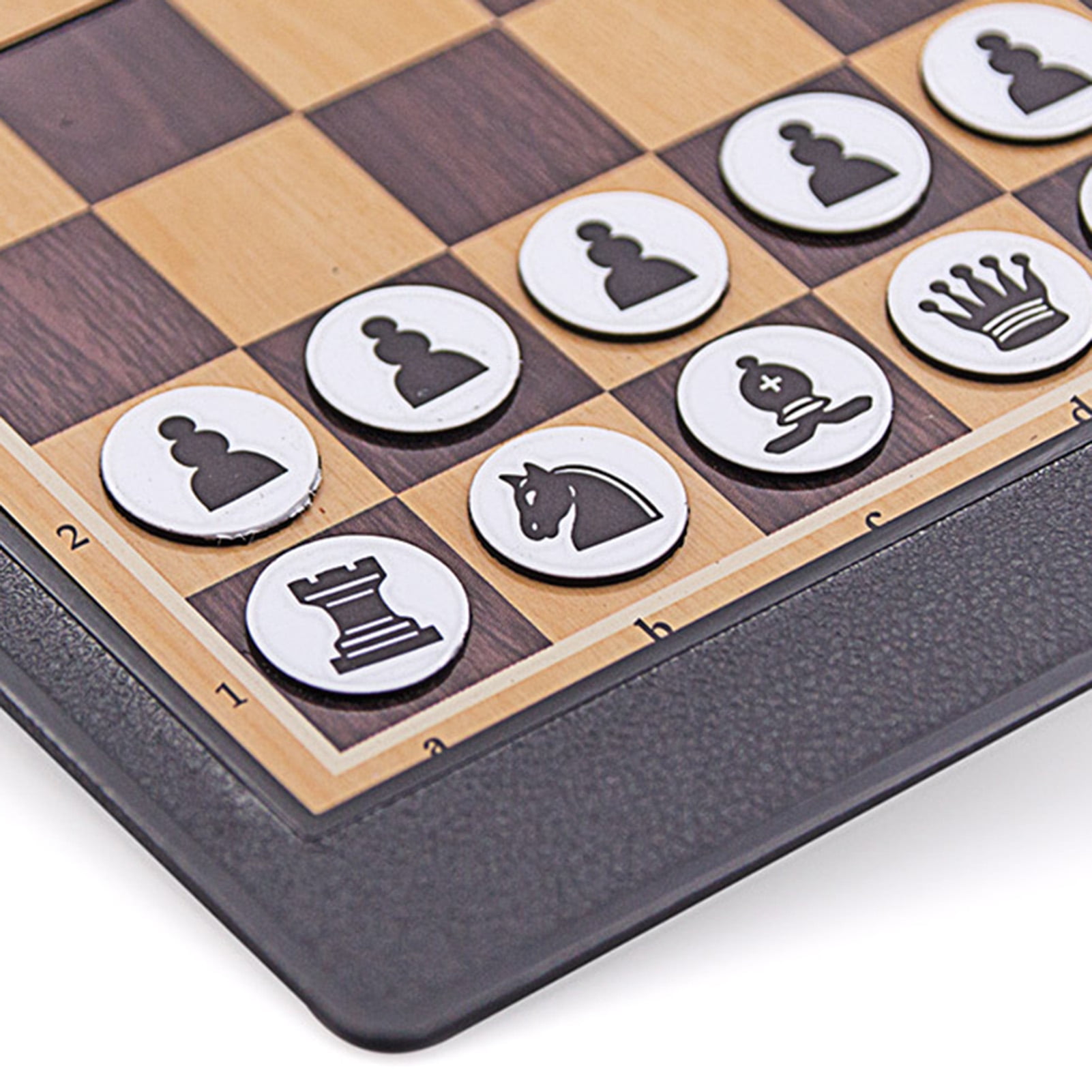 XXSLY Chess Game Beech Chess Set with Folding Board-Compartment Inside The  Board to Store Each Piece,Portable Travel Chess Board Game Sets