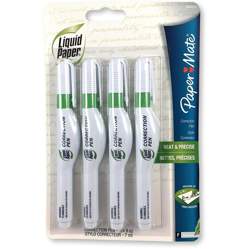 Newell Rubbermaid Liquid Paper Correction Pen, 4 ea