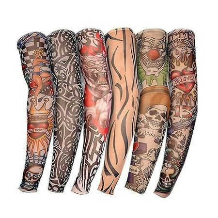 Arm Tattoo Sleeves,6 Pack Men Fake Temporary Tattoo Nylon Sleeve Arm Stockings Elastic Biker Sleevelet For Halloween-- | Walmart Canada Arm Tattoo Sleeves,6 Pack Men Fake Temporary Tattoo Nylon Sleeve Arm Stockings Elastic Biker Sleevelet For Halloween-- | Walmart Canada