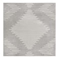 thumbnail image 3 of Unique Loom Kai Collection Area Rug - Warrior (7' Square Gray and Ivory), 3 of 7