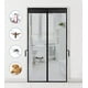 thumbnail image 1 of Puerta mosquitera magnética de 99 x 210 cm, malla de fibra de vidrio resistente con imanes, compatible con puertas de hasta 96 x 218 cm, color negro., 1 of 8