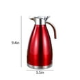 thumbnail image 5 of kkbbma under $5 2Pcs Stainless Steel Thermos, 1.5L Stainless Steel Thermal Carafe, Double Wall Vacuum Insulated Coffee Tea Pot, Hot Cold Beverage Dispenser Server, 5 of 9
