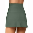 thumbnail image 4 of Women's High Waist Tulip Hem Shirring Swim Skirt Swimsuit Bikini Bottom, 4 of 5