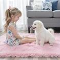 thumbnail image 5 of Small Rug Throw Rugs for Bedroom, Mini Area Rug, Fluffy Pink Carpet, Affordable Door Entryway Indoor Inside Front Entrance Dog 2x3 Mat, Home Decor Aesthetic(2 x 3, Pink), 5 of 13