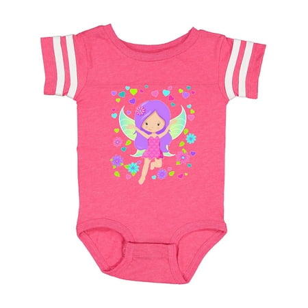 

Inktastic Valentine Fairy with hearts and flowers Gift Baby Boy or Baby Girl Bodysuit