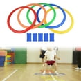 thumbnail image 4 of Hopscotch Rings Game Hopscotch with Connectors Ages 3+ Kid Play Set Durable Game Toy Agility Training Colored Hopscotch Jump 28cm 5 rings, 4 of 5