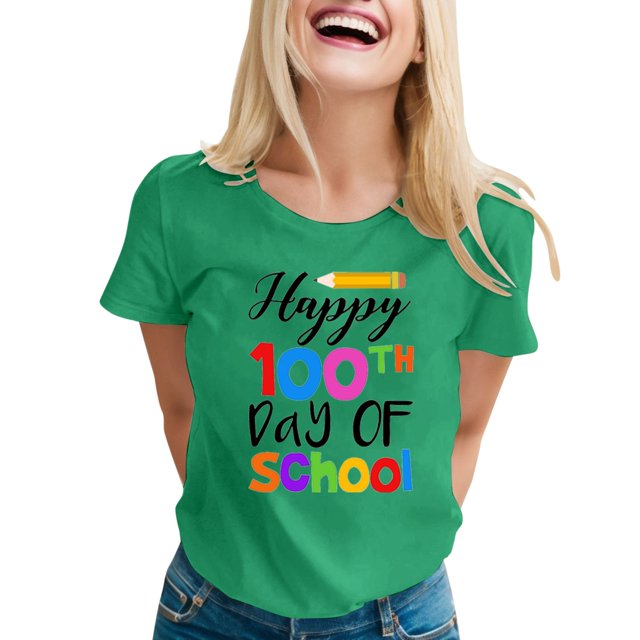Cathalem T-Shirt Surdimensionné pour Femmes Été Manches Courtes Col en V, Vert m
