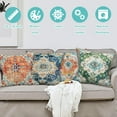 thumbnail image 6 of Boho Throw Pillow Covers 18x18 Set of 4, Monaco Rug Persian Carpet Decorative Pillows Covers for Couch, Sofa Pillows Case for Living Room, Bohemia Ethnic Style Sofa Cushion Case (18x18 inch), 6 of 6