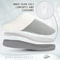 thumbnail image 4 of Bergman Kelly USA Women's Scuff Clog Coral Fleece Memory Foam Slippers Indoor / Outdoor House Shoes (Bubbles Collection), 4 of 8