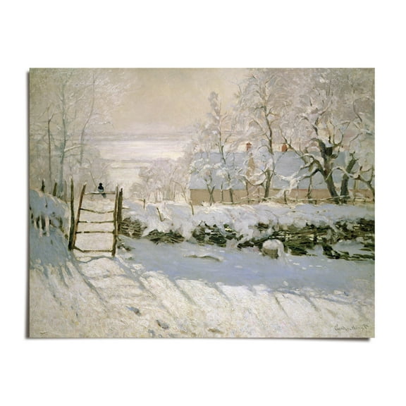 The Magpie - Claude Monet - 8x10 - Wall Art Print - UNFRAMED