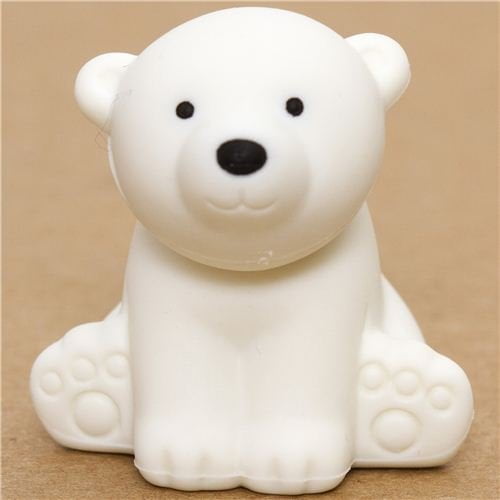 Iwako 6 Couleur Pastel animal sauvage ours polaire Gommes japonaises en provenance du Japon 