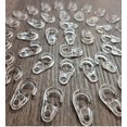 thumbnail image 1 of 50pcs Shower Curtain Rings Plastic Clear Shower Curtain Hooks Rings Hook Hanger Bathroom Window Rod, 1 of 3