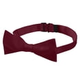 thumbnail image 2 of Jacob Alexander Men's Solid Color Traditional Freestyle Self-Tie Bow Tie - Burgundy, 2 of 6