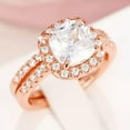 thumbnail image 7 of K-KED Women Anniversary 925 Silver Filled Ring Creative Cubic Zirconia Delicate Jewelry Sz 6-10-9-Rose Gold, 7 of 7